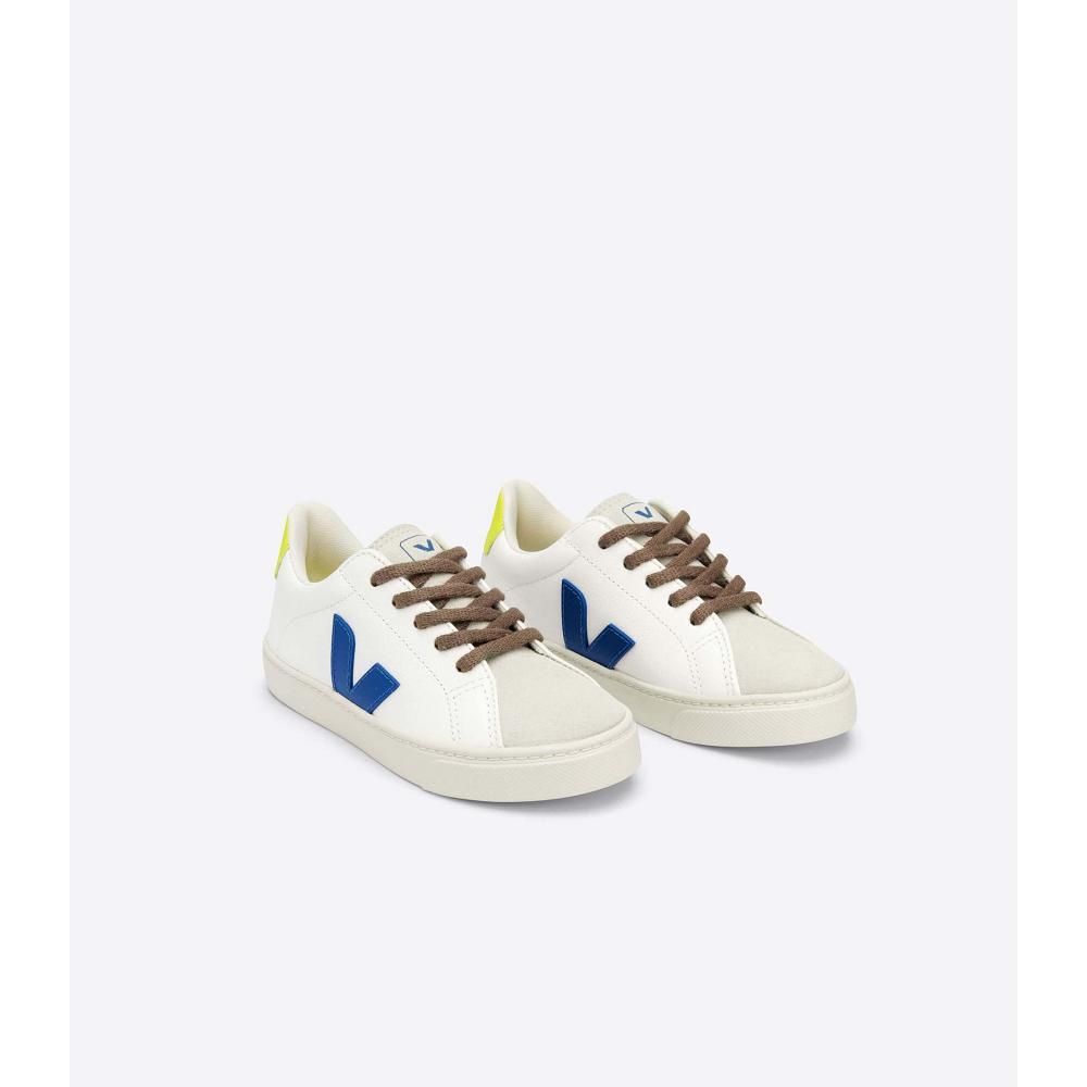 Veja ESPLAR LACES CHROMEFREE Kids' Sneakers White/Blue | NZ 831FDN